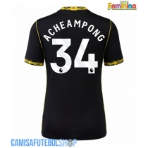 Camisa de time de futebol Chelsea Josh Acheampong #34 Replicas 2º Equipamento Feminina 2026-27 Manga Curta